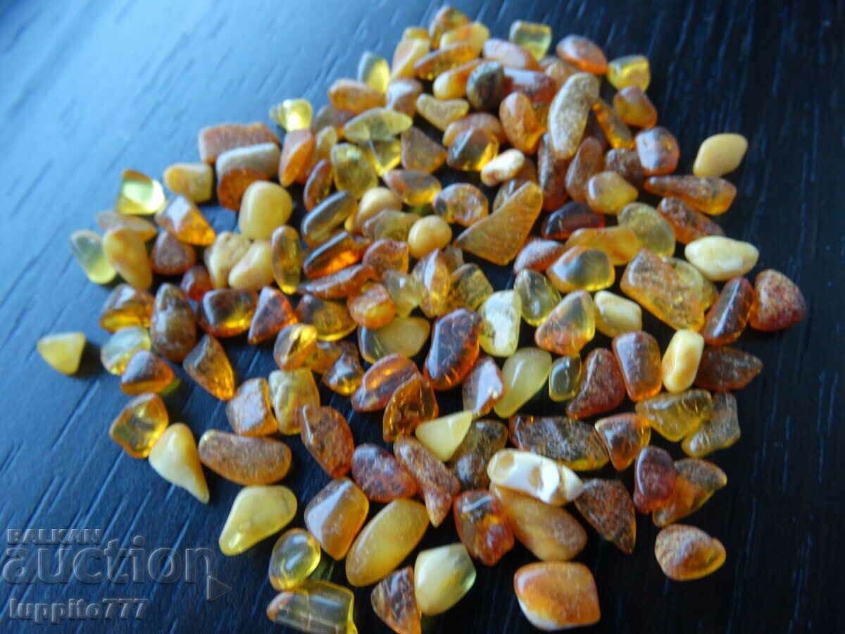 Delivery of 37.10 ct natural Baltic amber lot 100 pcs.+ Delivery of 37.10 ct natural Baltic amber lot 100 pcs.+