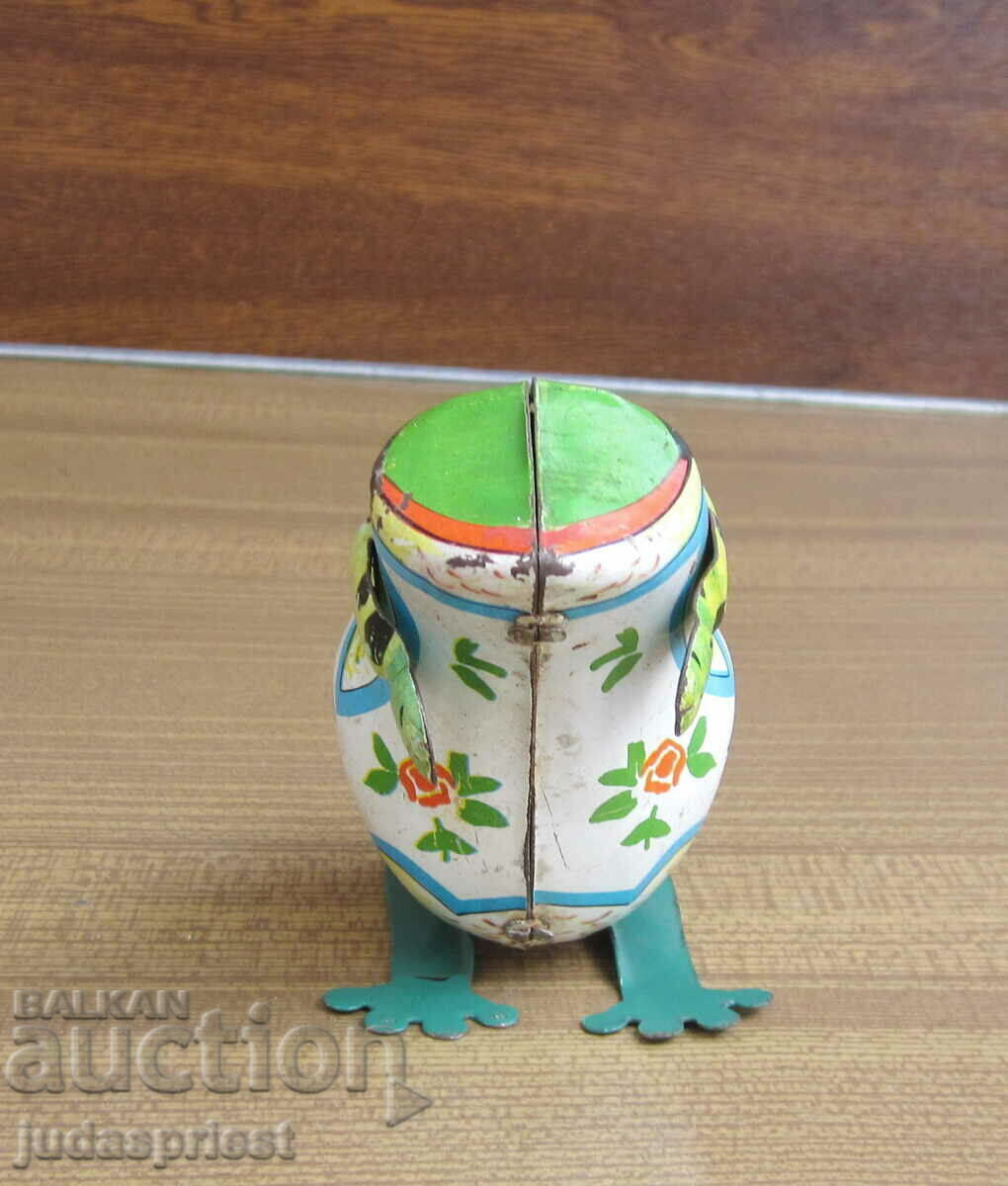 old Russian mechanical metal tin toy frog - 5 old Russian mechanical metal tin toy frog - 5