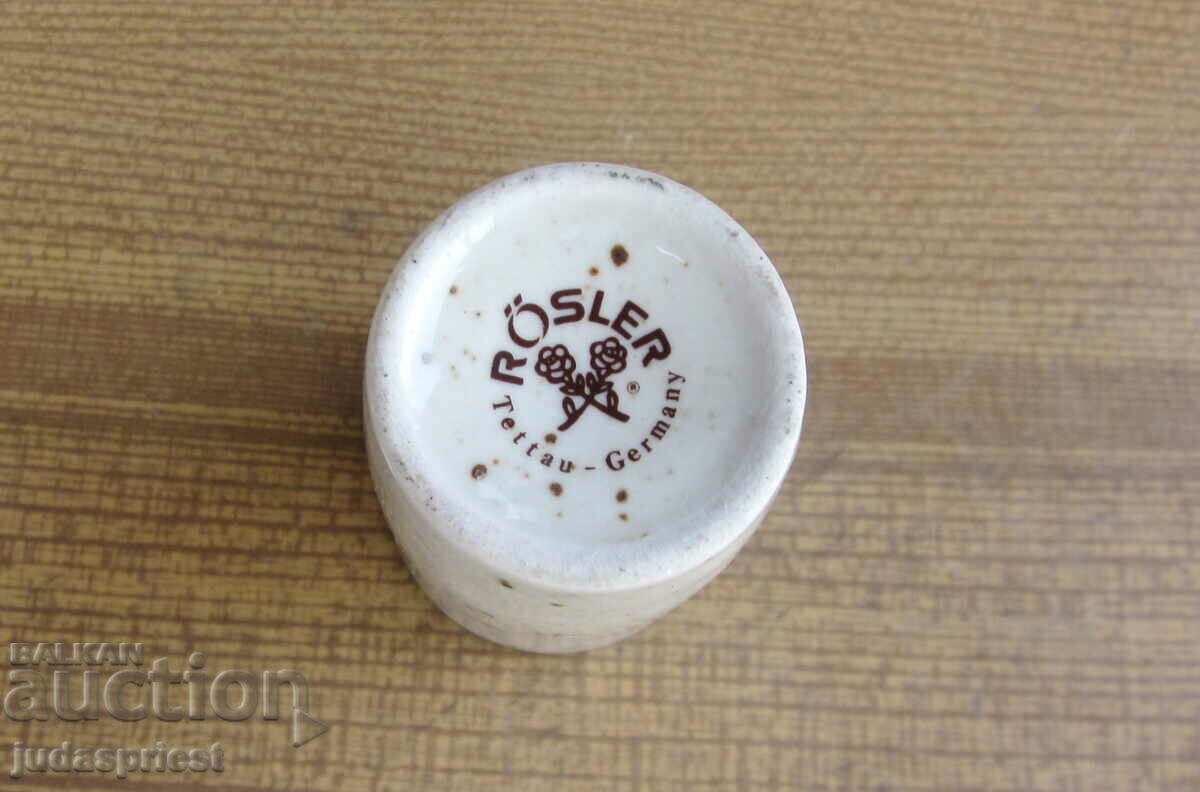 Παλαιά γερμανική πορσελάνινη κούπα ROSLER με μοτίβο κυνηγιού - 6 Παλαιά γερμανική πορσελάνινη κούπα ROSLER με μοτίβο κυνηγιού - 6