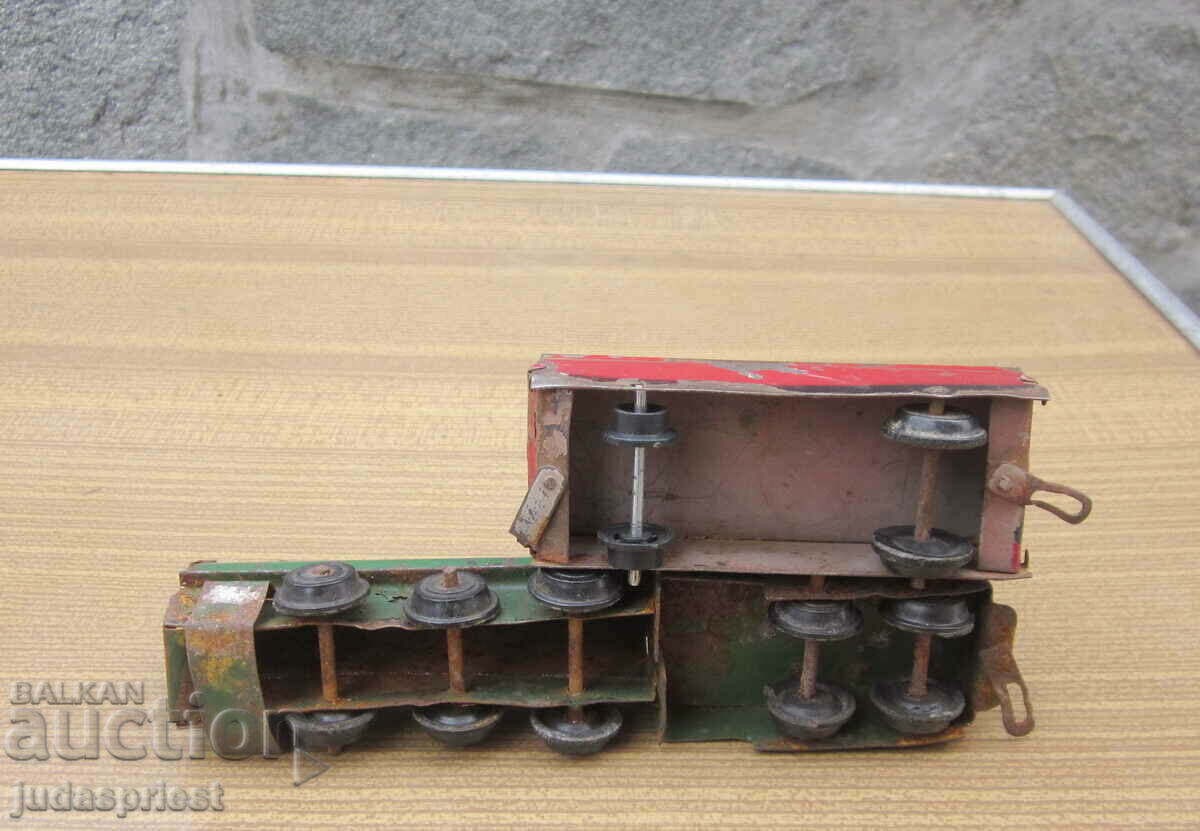 old metal train metal locomotive with carriage from the soca - 6 old metal train metal locomotive with carriage from the soca - 6