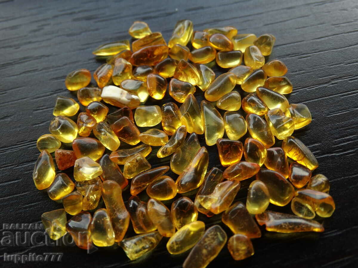 Auction  32.30 ct natural Baltic amber lot 50 pcs.+