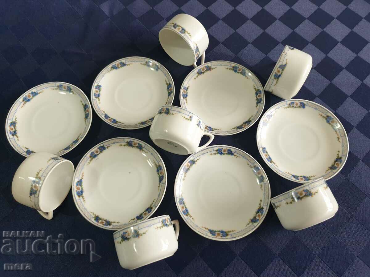 Auction  Vintage Fine Porcelain Czech Coffee Set-JLS