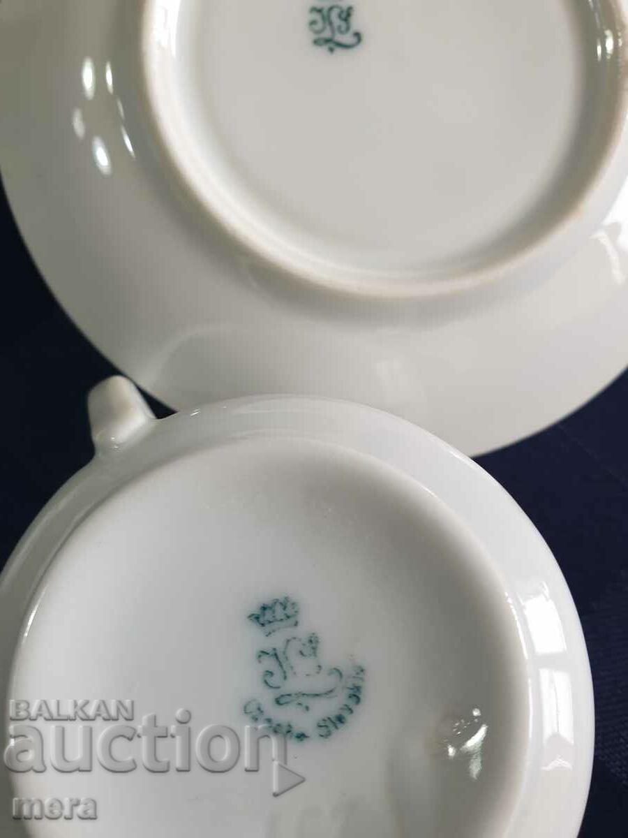 Vintage Fine Porcelain Czech Coffee Set-JLS - 6