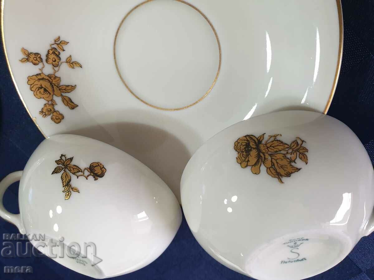 Auction  Antique fine porcelain coffee service