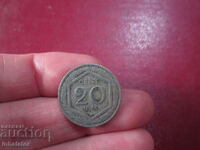1918 20 centesimi Italy letter R