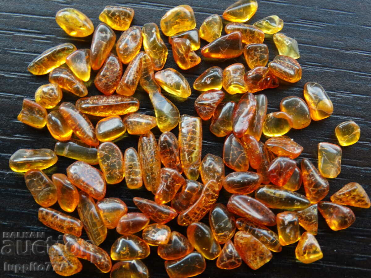Delivery of 31.70 ct natural Baltic amber lot 50 pcs.+ Delivery of 31.70 ct natural Baltic amber lot 50 pcs.+