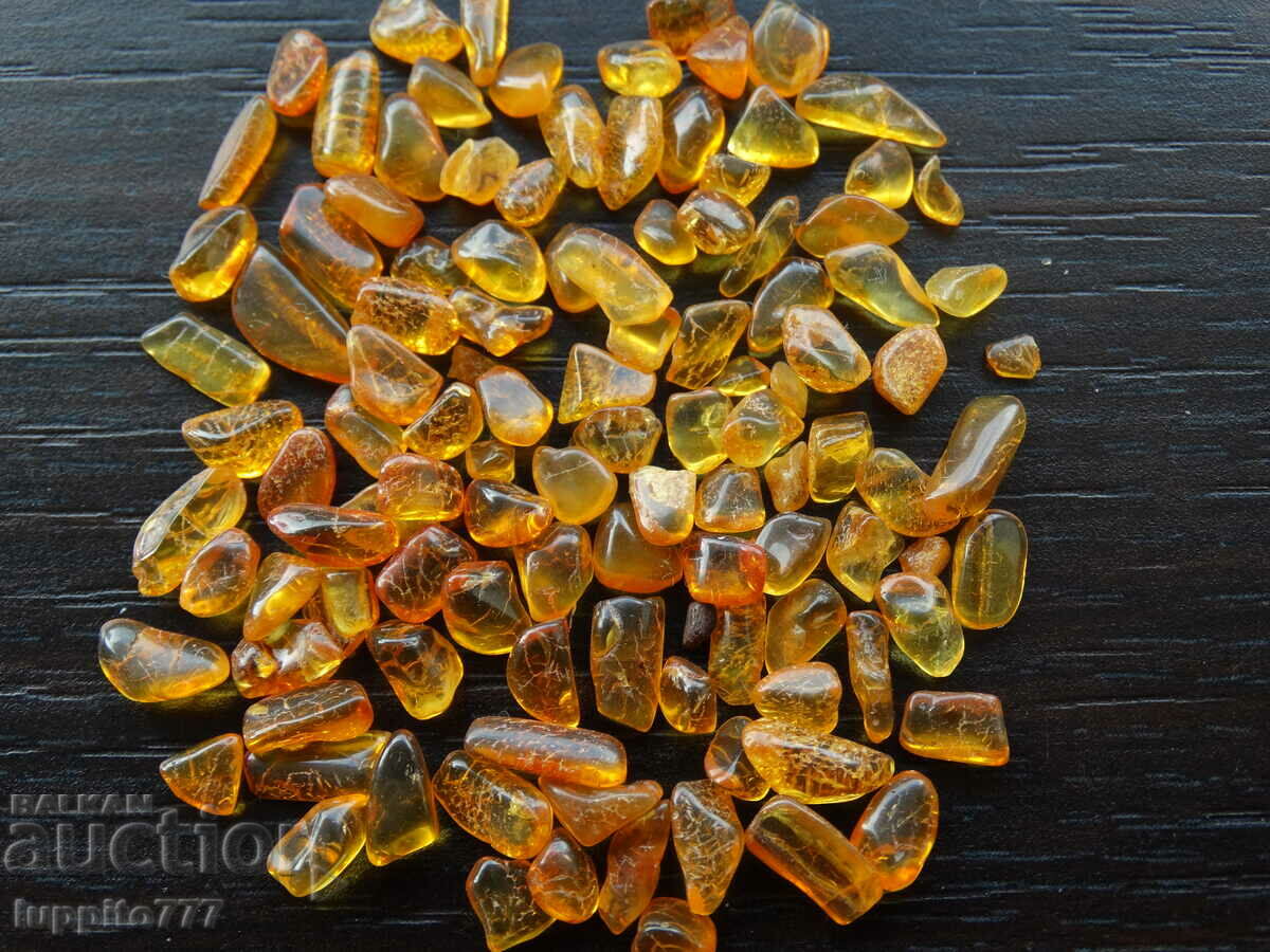 Auction 33.25 ct natural Baltic amber lot 50 pcs.+ Auction 33.25 ct natural Baltic amber lot 50 pcs.+