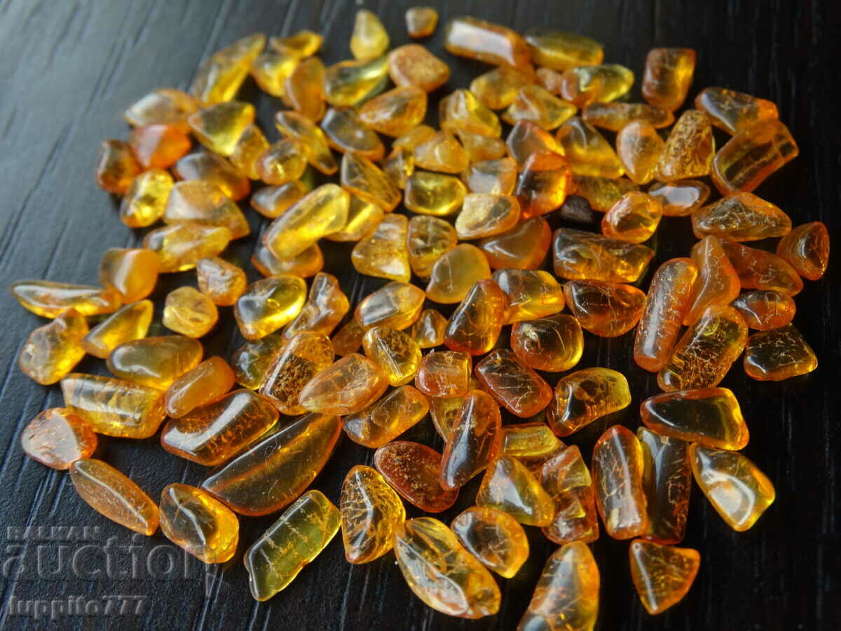 Delivery of 33.25 ct natural Baltic amber lot 50 pcs.+ Delivery of 33.25 ct natural Baltic amber lot 50 pcs.+