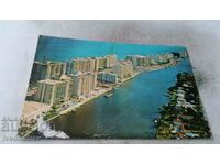 Пощенска картичка Miami Beach Florida Hoteles en Ocean 1979