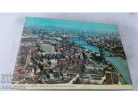 П К London Aerial View and the River Thames 1973