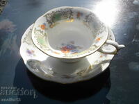 BEAUTIFUL PORCELAIN CUP WITH TEA OR COFFEE PLATE