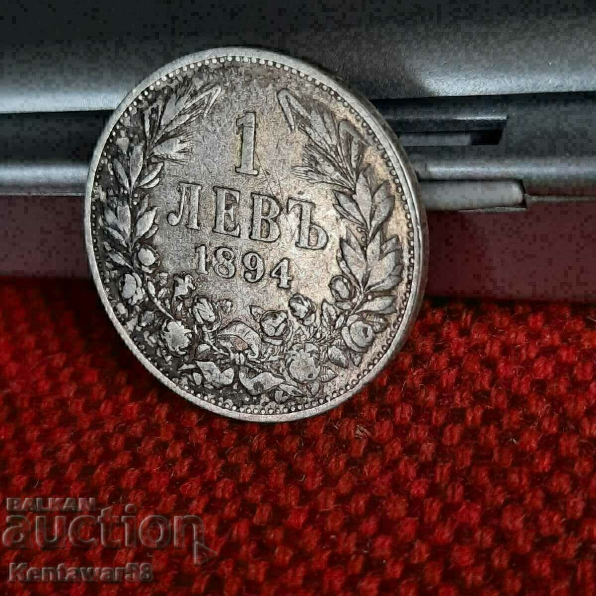 Bulgaria 1 lev 1894 argint.