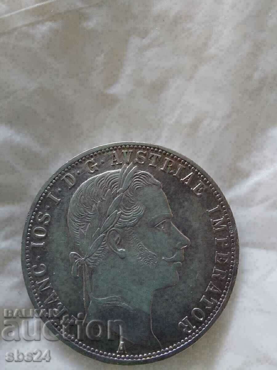 Austria 1 Florin 1860 A Franz Joseph I (1848-1918) with price 150.00 BGN | € 76.69 Austria 1 Florin 1860 A Franz Joseph I (1848-1918) with price 150.00 BGN | € 76.69