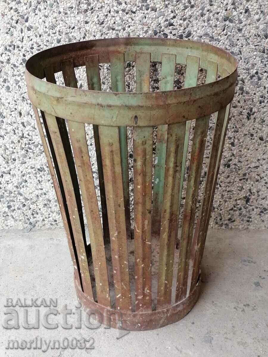 An old metal bin from an office of the Earl of Sofia, Bulgaria