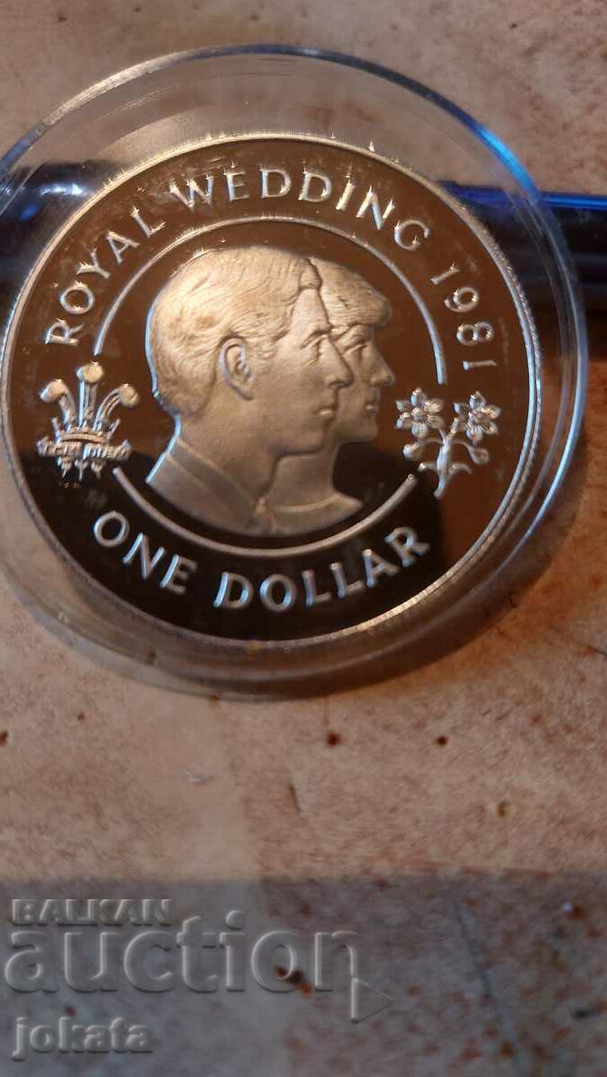 $ 1 Bermuda silver