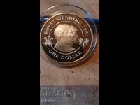 $ 1 Bermuda silver