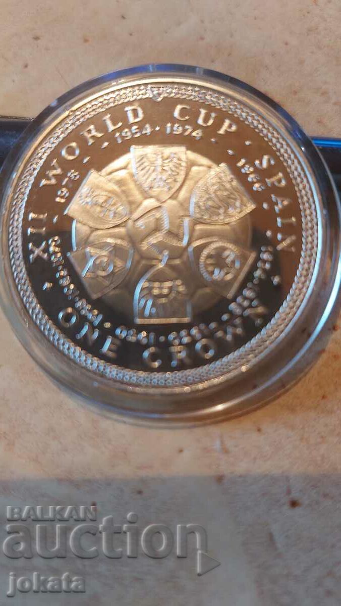 1 coroană argint Insula Man