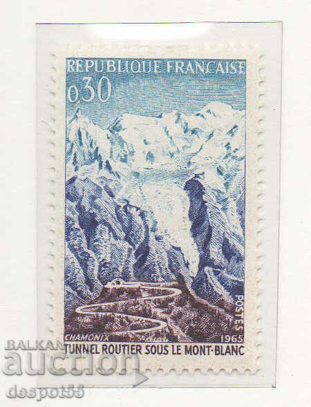 1965. Γαλλία. Άνοιγμα της οδικής σήραγγας Mont Blanc.
