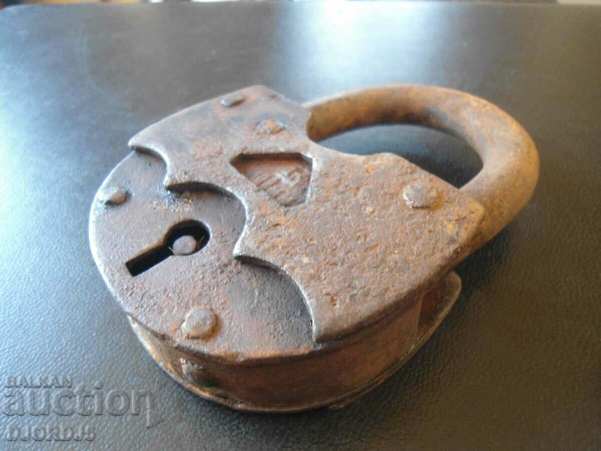Old padlock, marking with price 15.00 BGN | € 7.67 Old padlock, marking with price 15.00 BGN | € 7.67