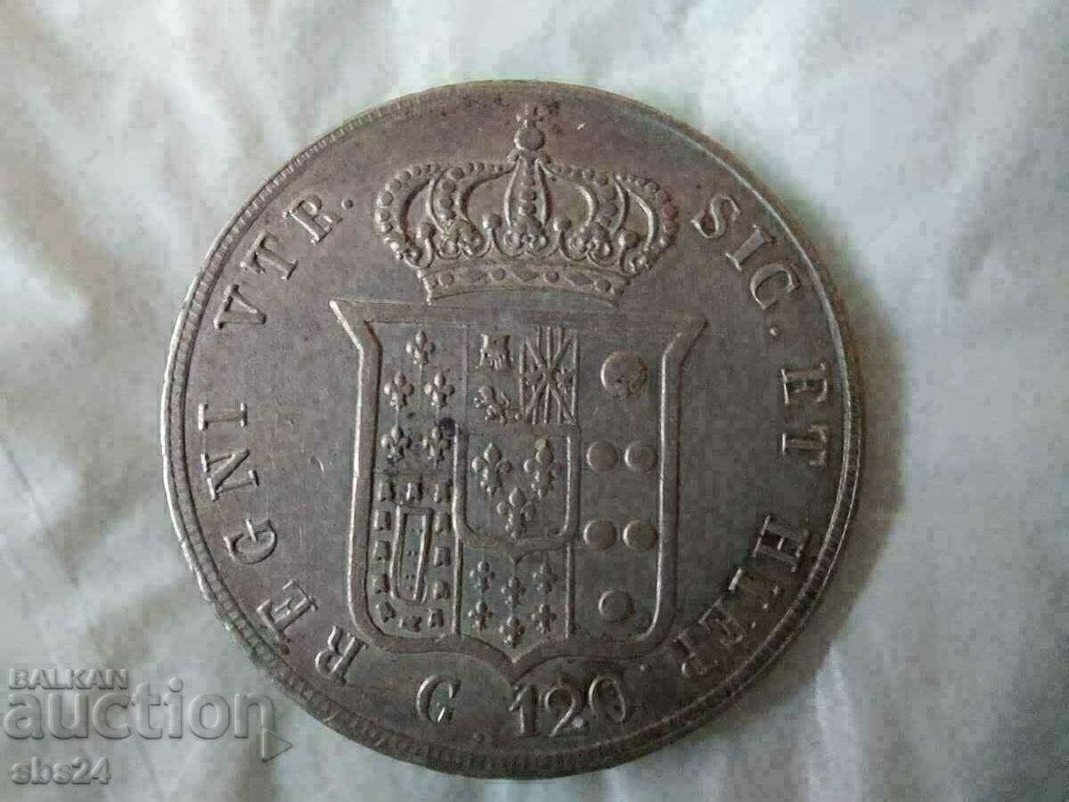 120 Grana 1857 Regatul celor Două Sicilii - Ferdinand al II-lea