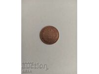 монета 2 стотинки 1901 година