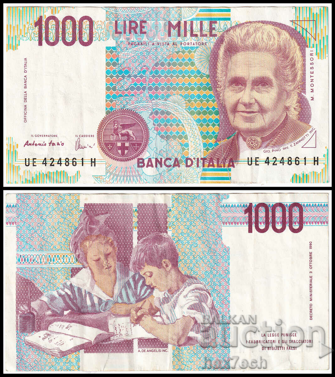 ❤️ ⭐ Италия 1990 1000 лири ⭐ ❤️