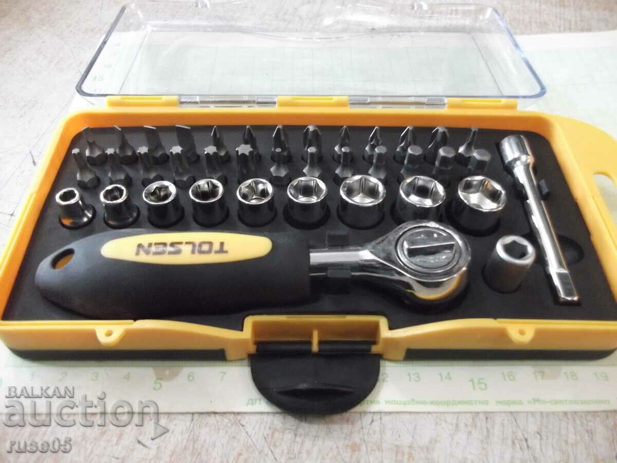 "TOLSEN" ratchet set with bits and inserts 38 pieces new - 5 "TOLSEN" ratchet set with bits and inserts 38 pieces new - 5