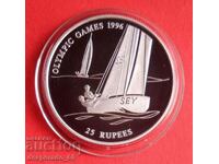 (¯`'•.¸ 25 Rupees 1995 SEYCHELLES UNC ¸.•'´¯)