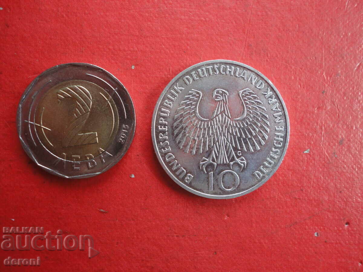 10 марки 1972 Германия сребърна монета