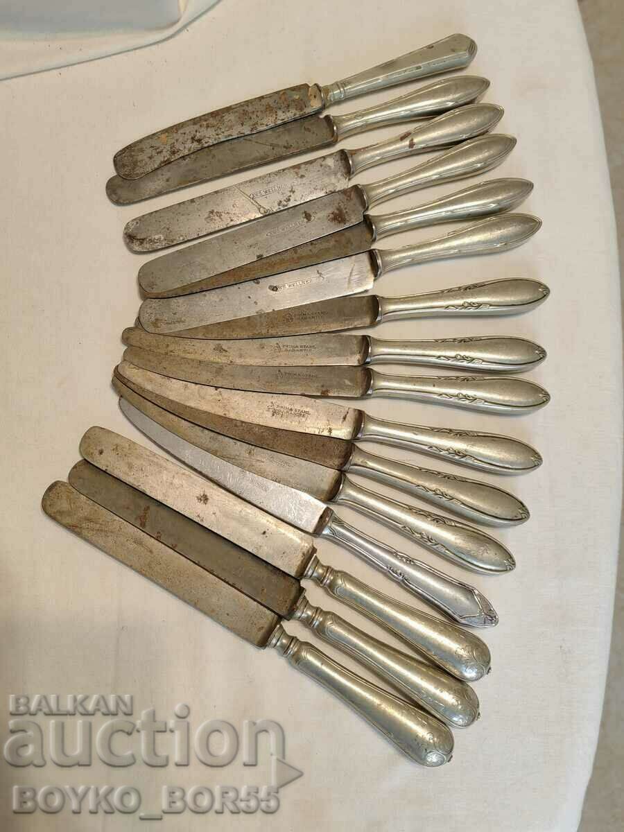 Sixteen Antique Imperial Cutlery Knives with price 87.00 BGN | € 44.48 Sixteen Antique Imperial Cutlery Knives with price 87.00 BGN | € 44.48