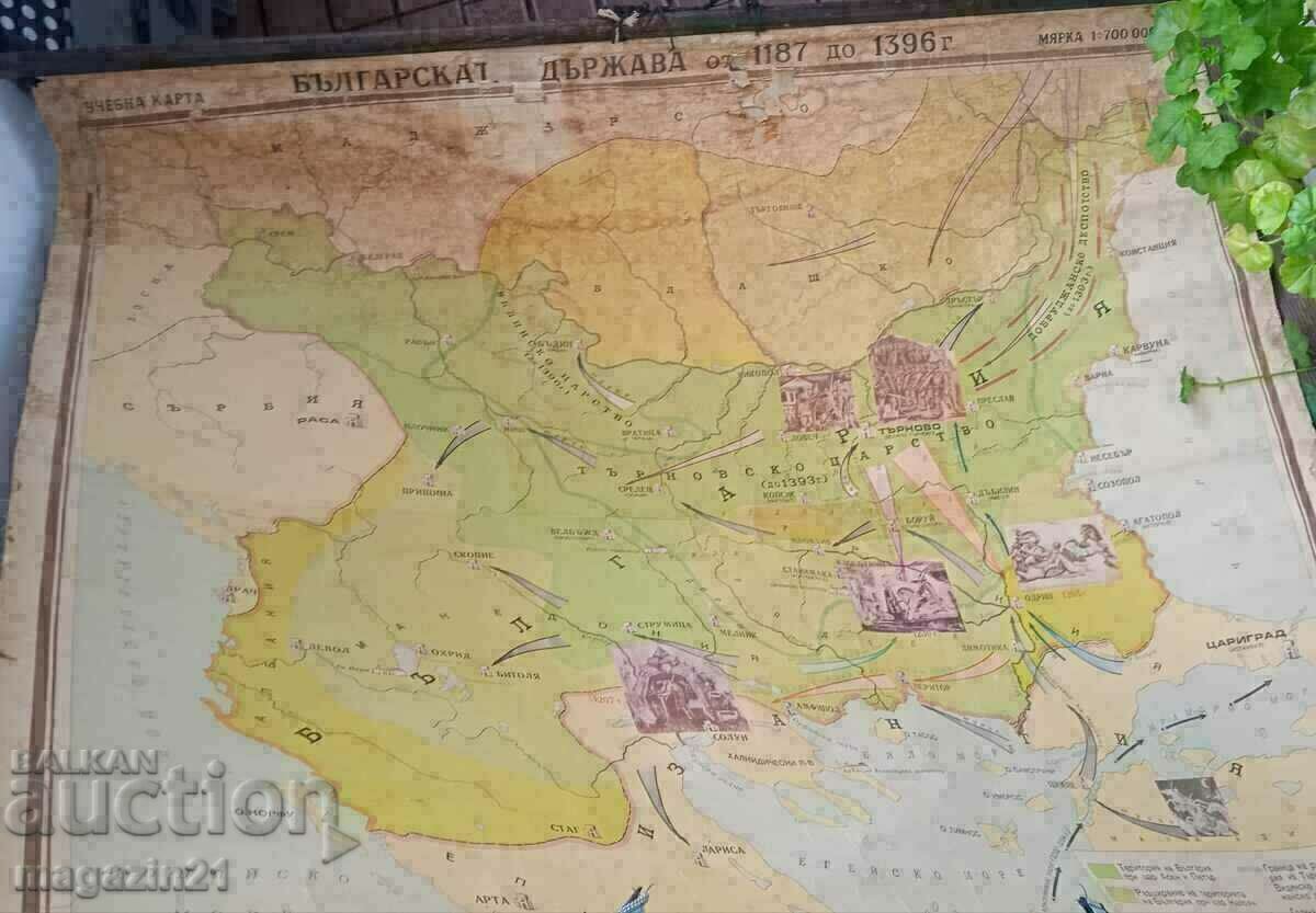 Map of Bulgaria 1187 - 1396