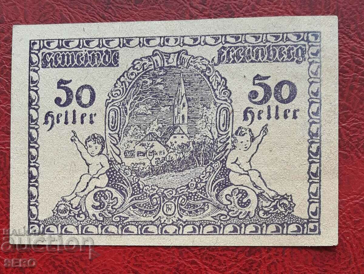 Banknote-Austria-G.Austria-Freiberg-50 Heller 1920