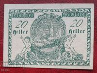 Bancnota-Austria-G.Austria-Freiberg-20 Heller 1920