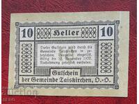 Bancnota-Austria-G.Austria-Taiskirchen-10 Heller 1920