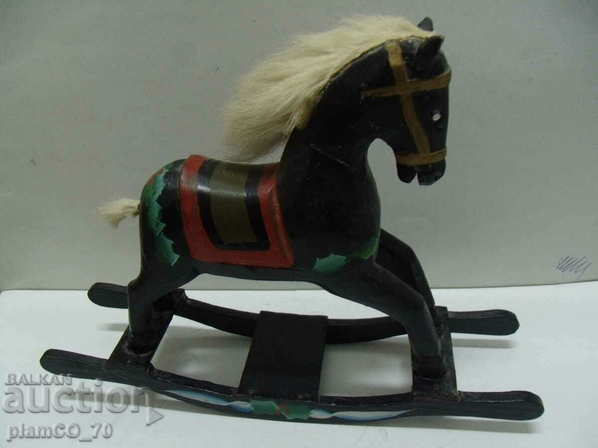 Auction No.*6873 old wooden figure / toy - rocking horse Auction No.*6873 old wooden figure / toy - rocking horse