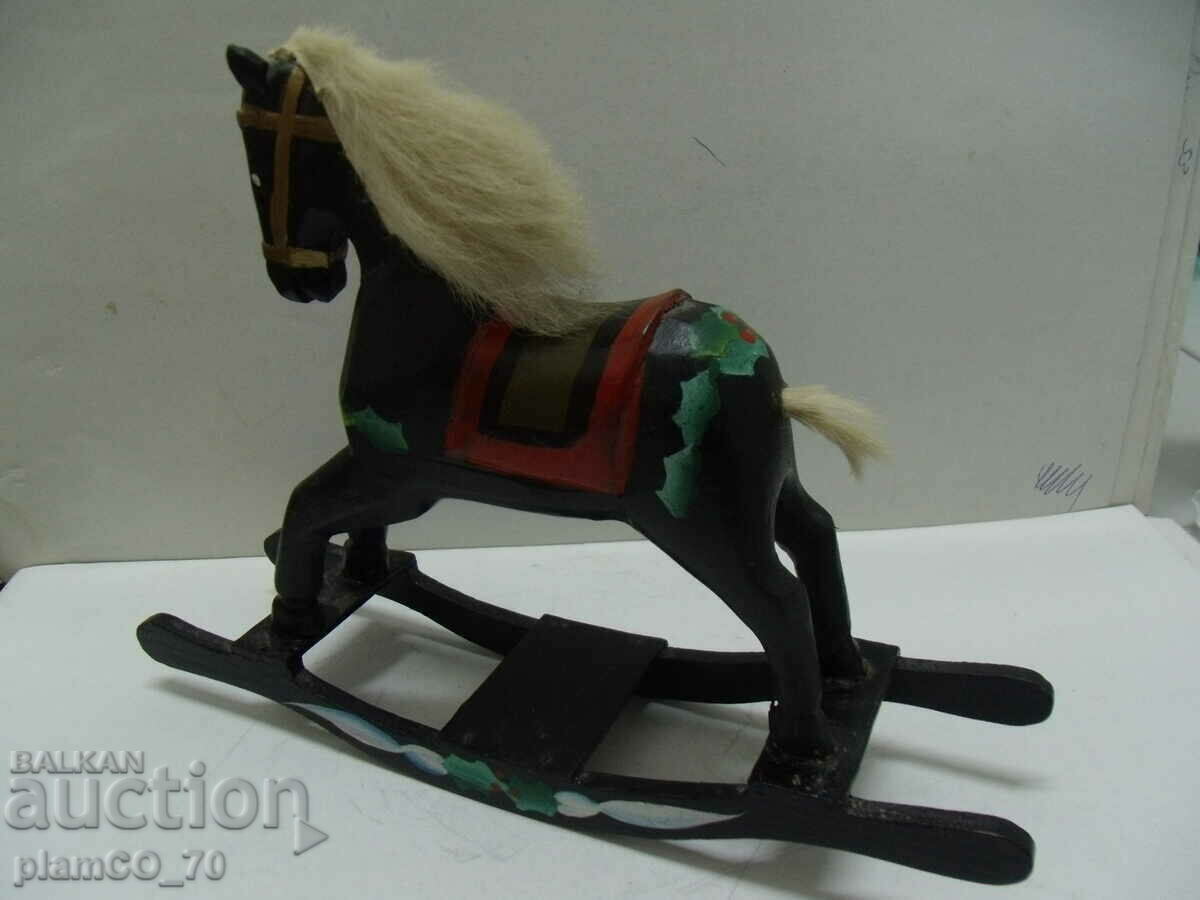 No.*6873 old wooden figure / toy - rocking horse - 6 No.*6873 old wooden figure / toy - rocking horse - 6