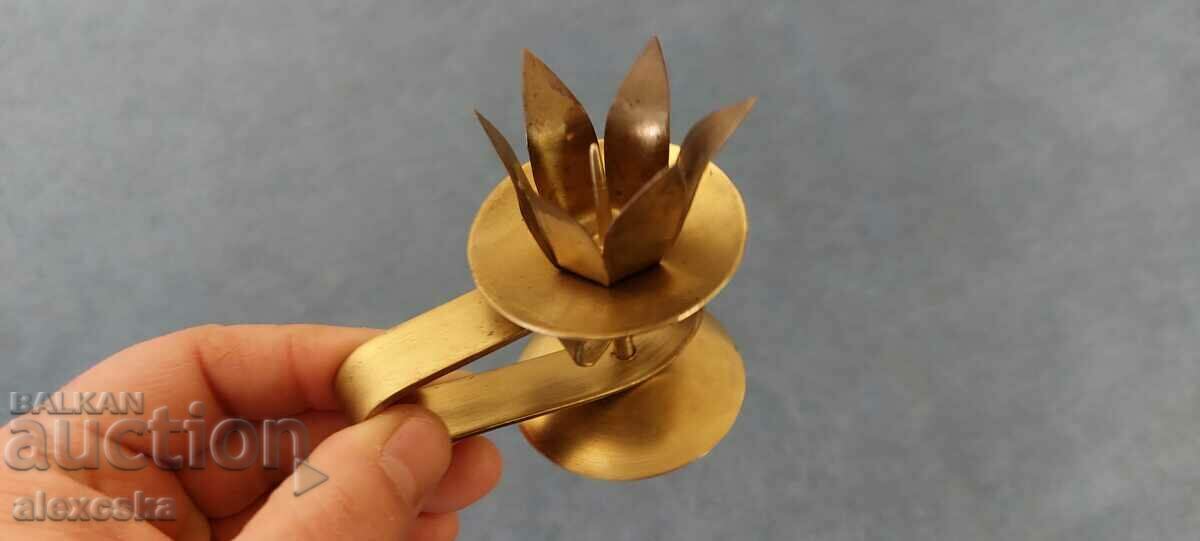 Delivery of An old brass candlestick Delivery of An old brass candlestick