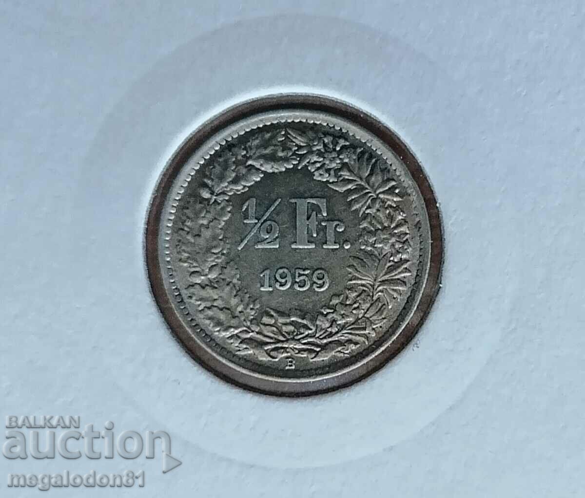 Швейцария - 1/2 франка 1959г.