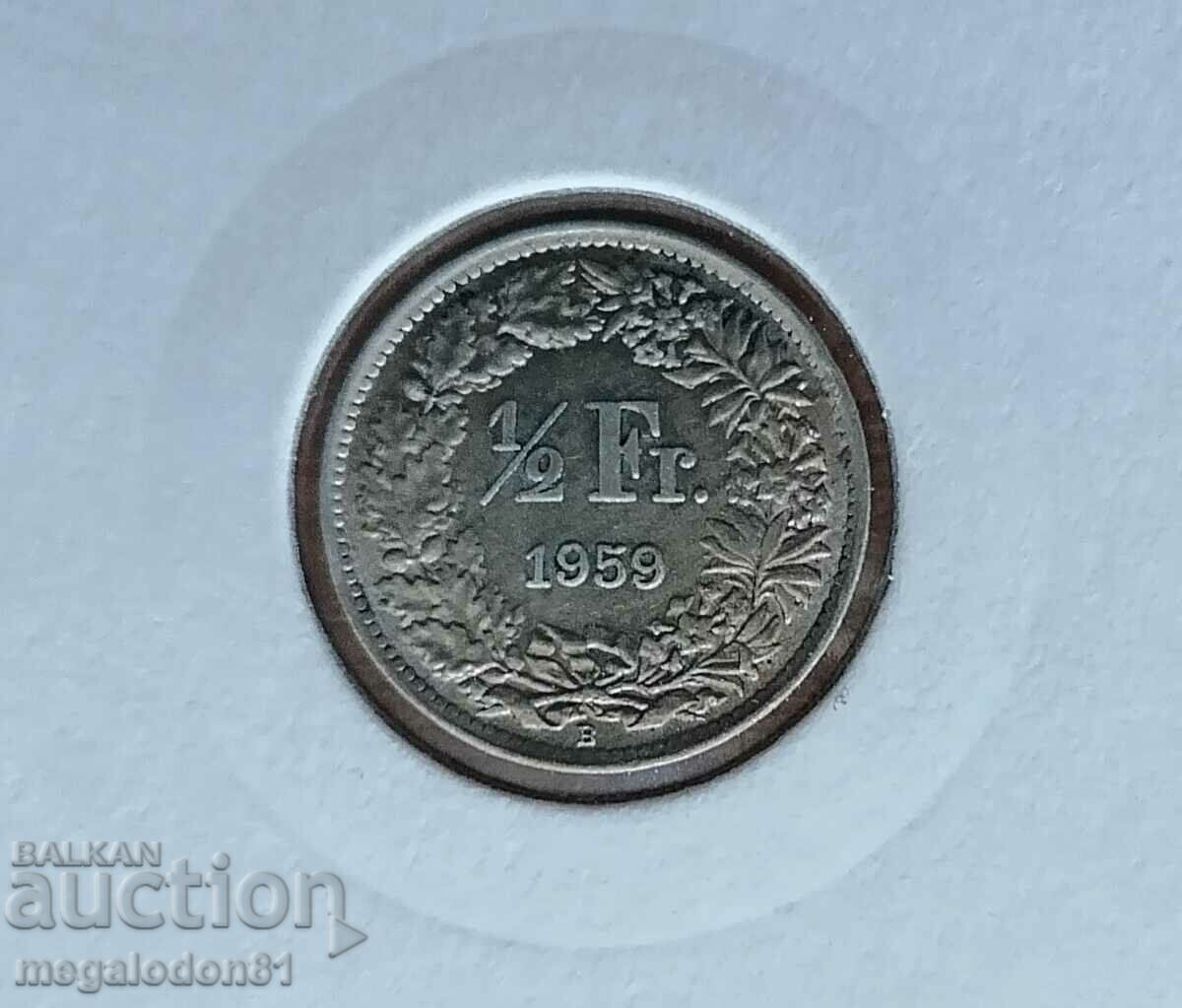 Ελβετία - 1/2 φράγκο 1959