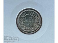 Швейцария - 1/2 франка 1959г.
