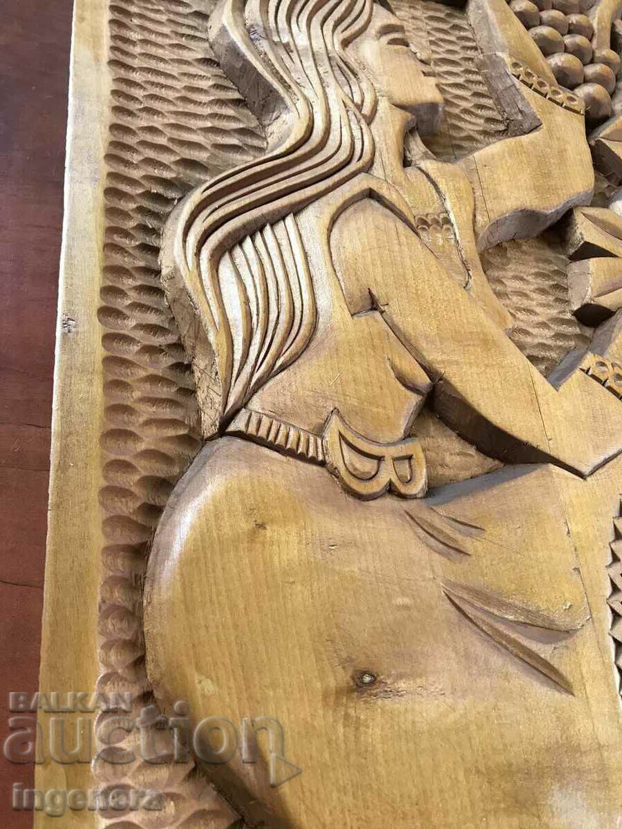 PANEL CARVING DEEP MASTER CARVING-GRAPE PICKER1982 - 5
