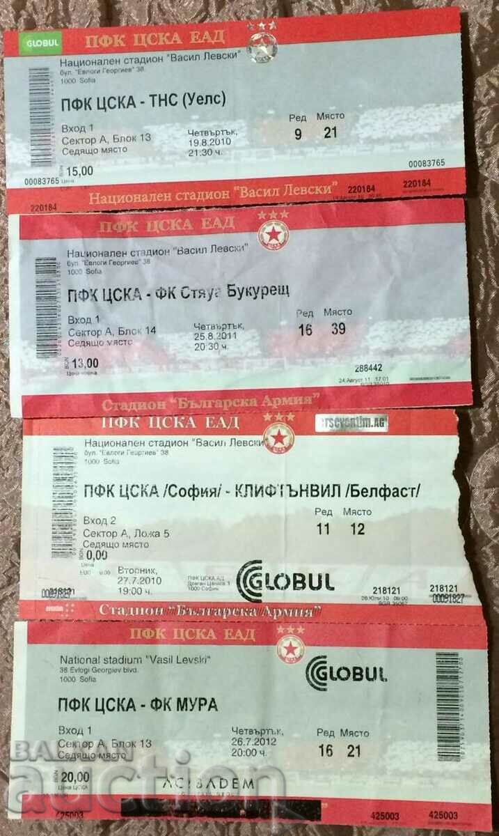 Football ticket CSKA 4 Eurotournaments