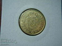 80 Reales 1845 În Spania (80 Reales Spania P.S.) - AU (Aur)