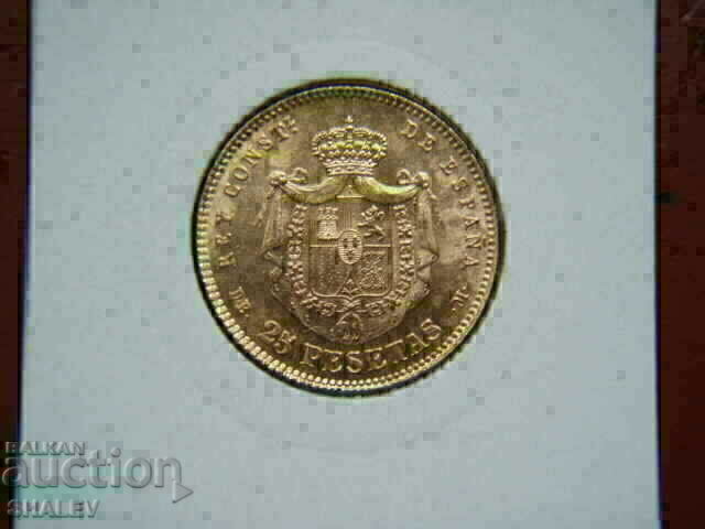 Licitație 25 Pesetas 1876 Spania (19*62) 25 Pesetas Spania - AU (aur)