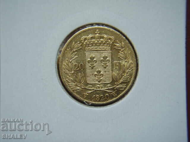Licitație 20 Franci 1820 W Franța (20 franka Frantsiya) /2/ - AU (zlato)