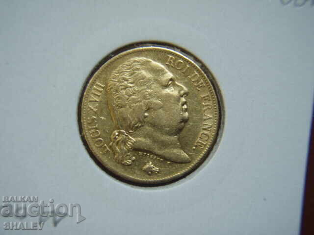 20 Φράγκα 1820 W Γαλλία (20 franka Frantsiya) /2/ - AU (χρυσός) - 5