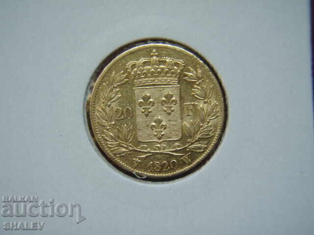20 Franci 1820 W Franța (20 franka Frantsiya) /2/ - AU (zlato)