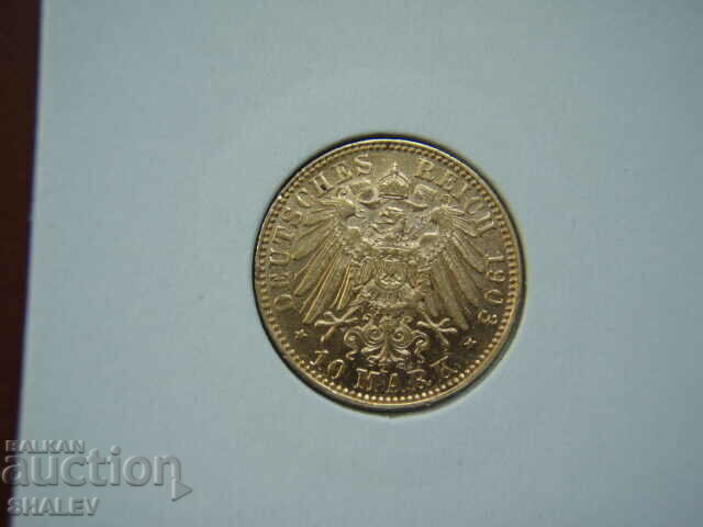 10 Mark 1903 Saxony (Germany) Saxony - XF/AU (gold)