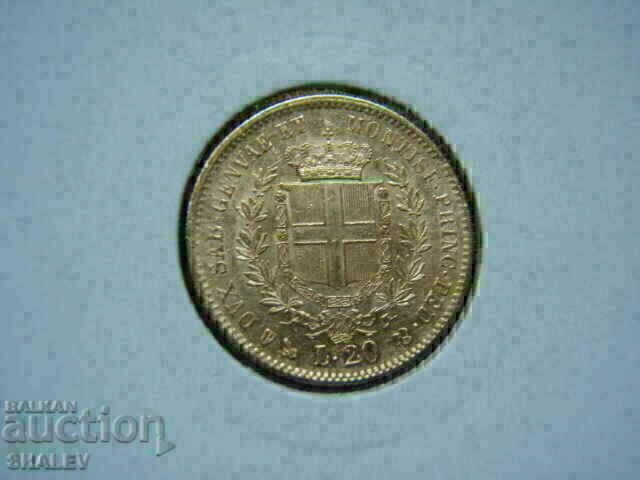 Licitație 20 lire 1852 P Sardinia / Italia (Sardinia) - XF/AU (aur)