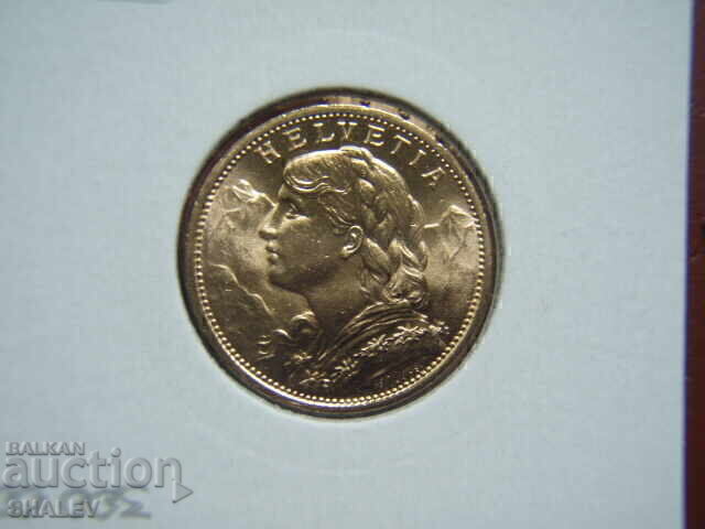 20 franci 1916 Elveția (20 franci Elveția) - AU (aur) - 5